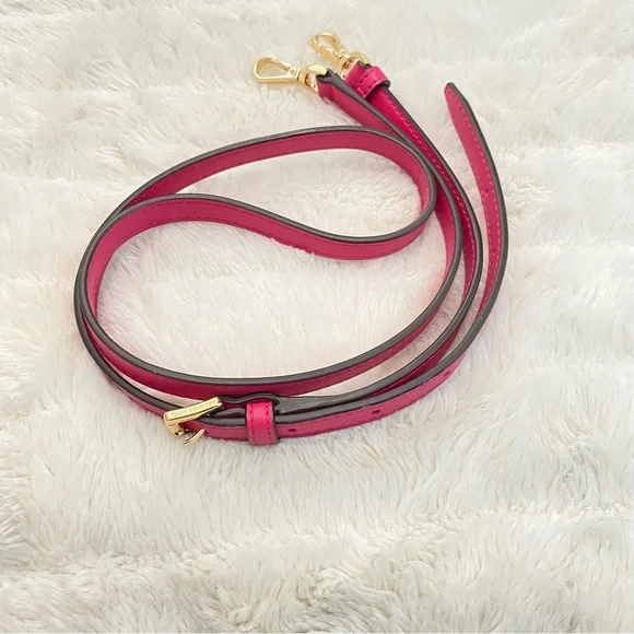 Michael Kors Mina Signature Logo Chain Pink Crossbody Shoulder Bag New - Picture 13 of 16